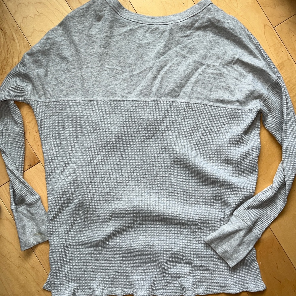 Offline Gray Long Sleeve Henley Top - Picture 6 of 7